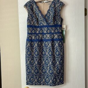 Beautiful Blue Lace Cocktail Dress